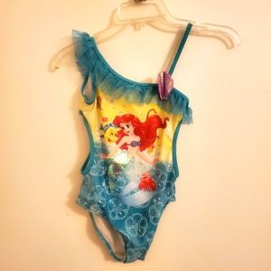 Disney Little Mermaid Girls One Piece Swimsuit